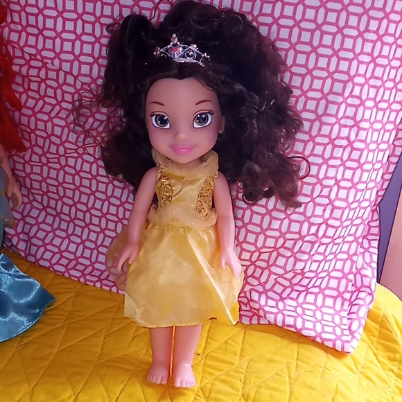 Disney Princess Dolls Bundle of 3 The Little Mermaid, Belle and Elsa - Picture 5 of 9
